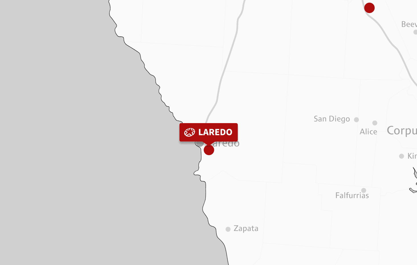 Map of Laredo location