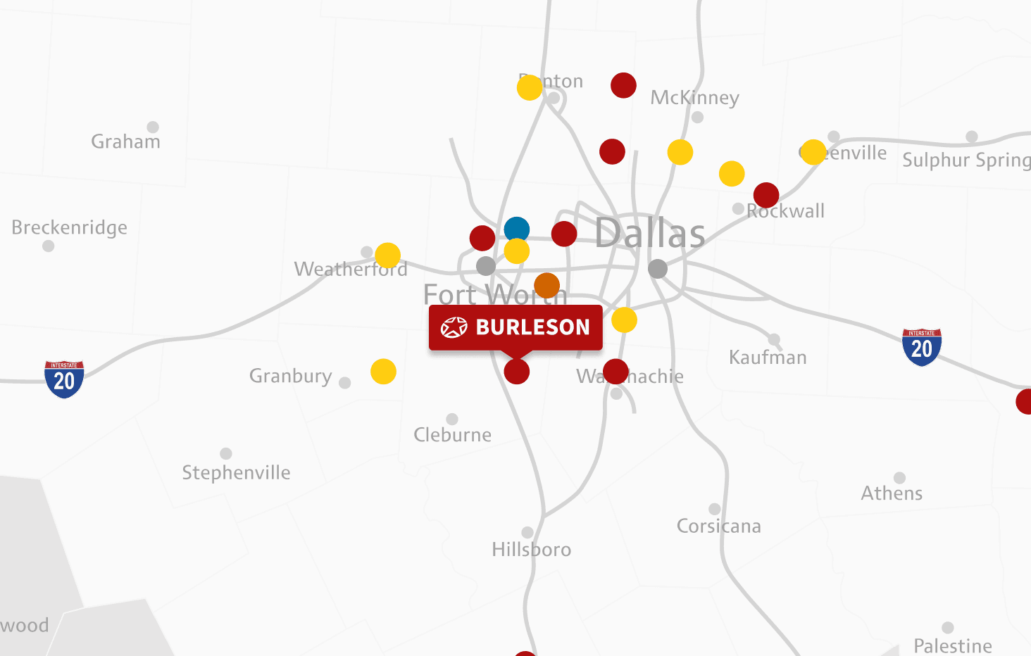 Map of Burleson location