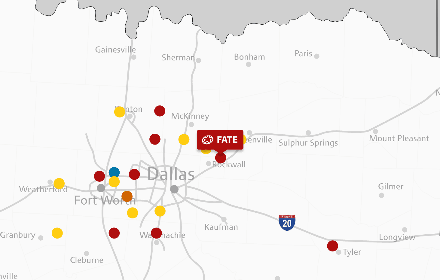 Map of Fate location
