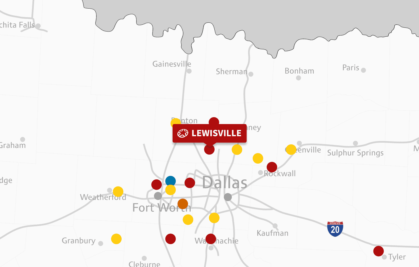 Map of Lewisville location