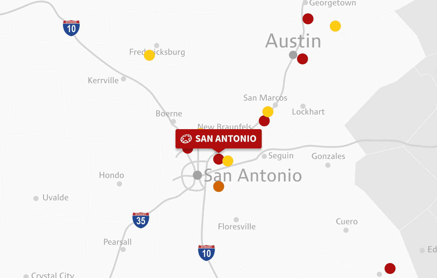 Map of San Antonio location (tacco)