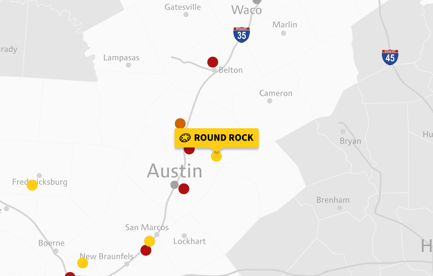 Map of Round Rock location